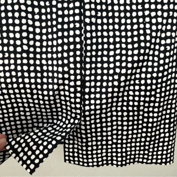 Carlisle black white polka dot front pocket shift dress 0 - Picture 11 of 13